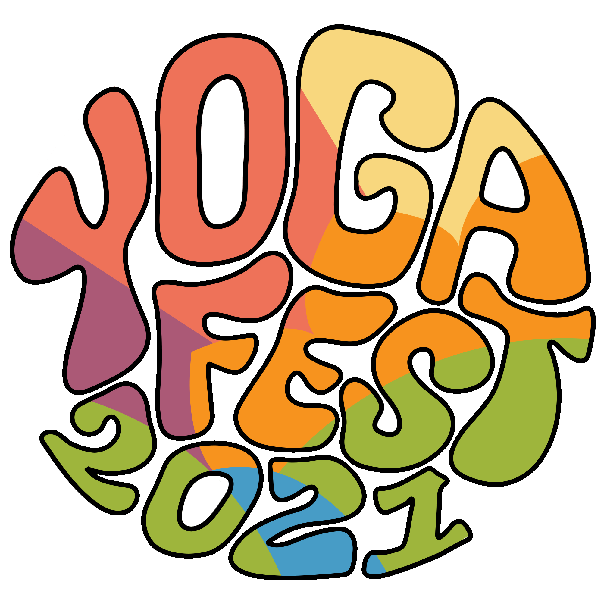 Groovy YogaFest font design