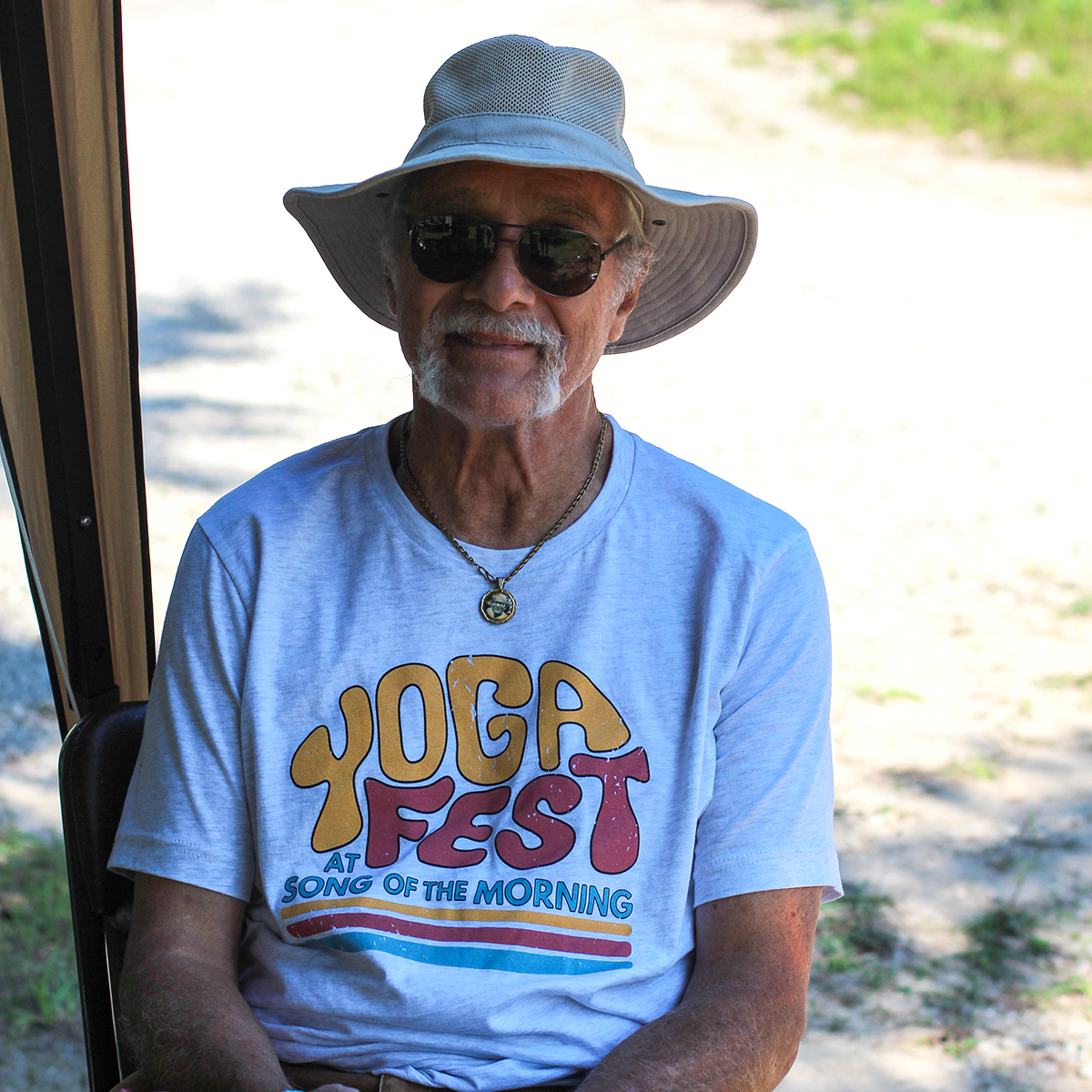 Picture of person wearing YogaFest shirt design