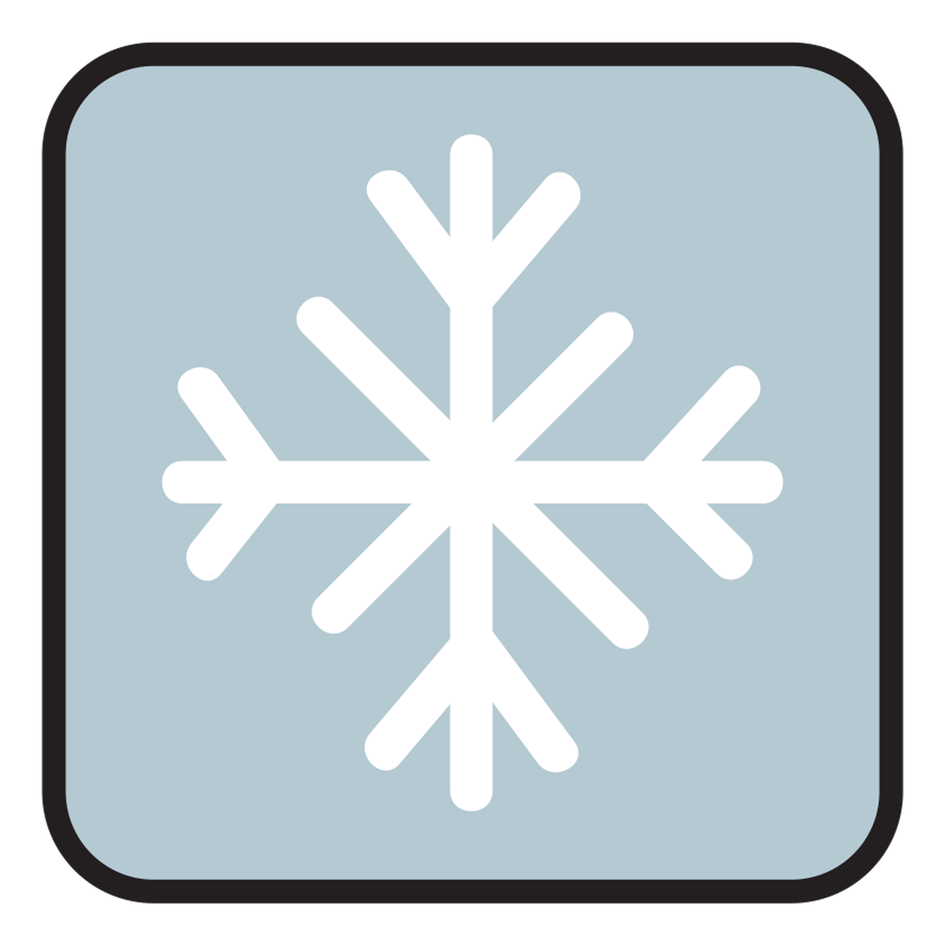 snowflake icon as button to yogafrost project